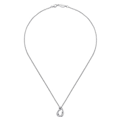 Sterling Silver Natural Diamond 18 inch Necklace