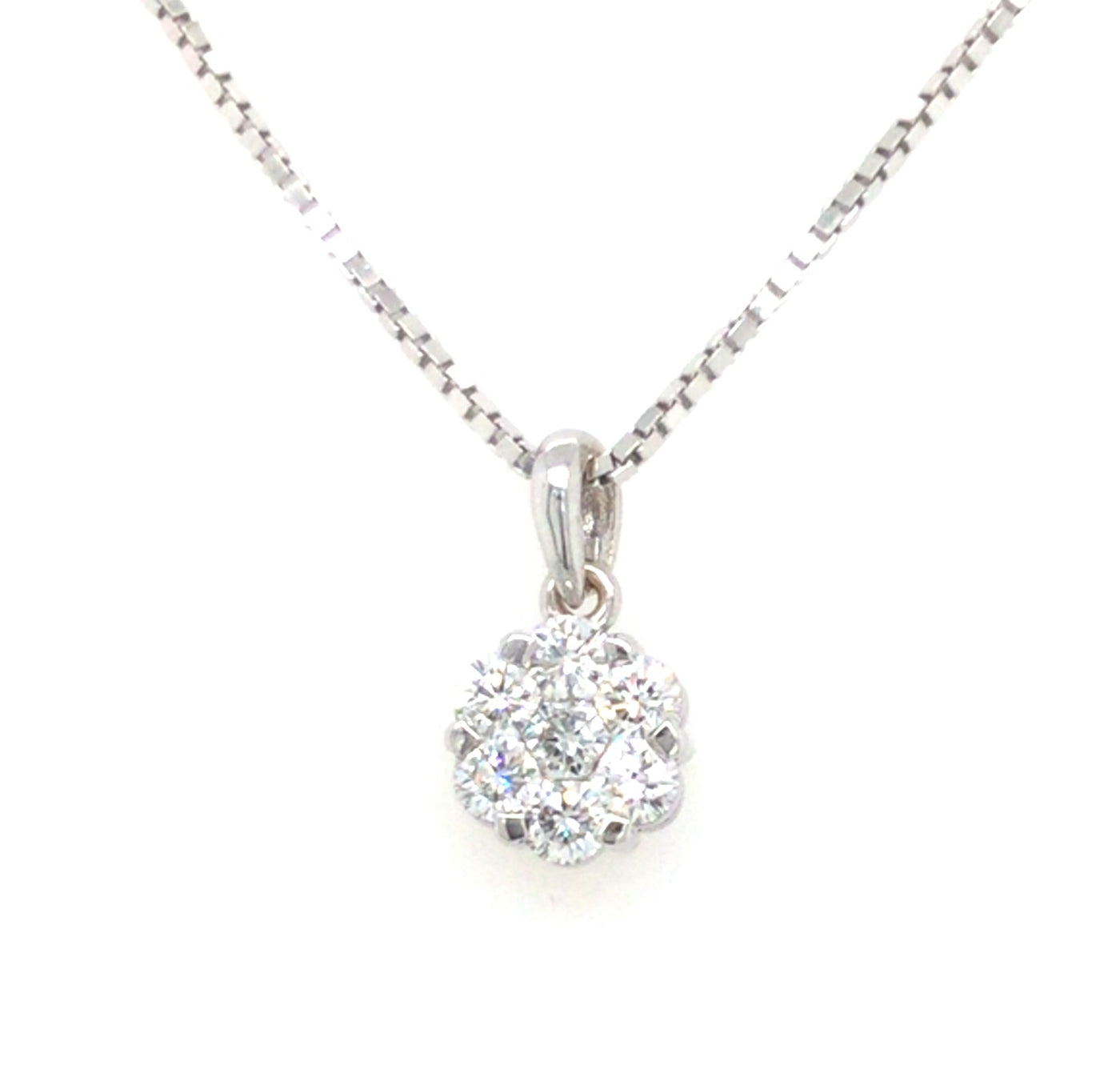 14K/18K White Natural Diamond 20 inch Necklace