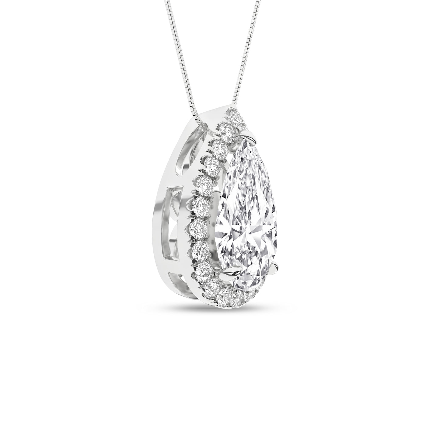 14K White Lab Grown Diamond 18 inch Necklace