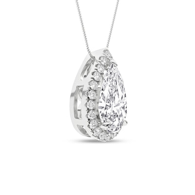 14K White Lab Grown Diamond 18 inch Necklace