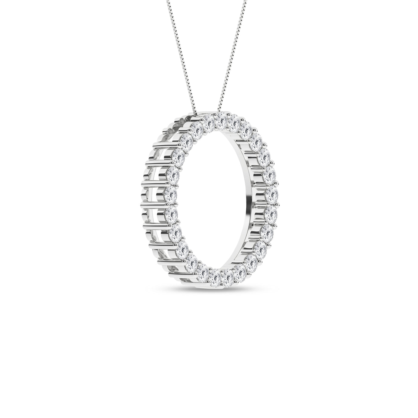 14K White Lab Grown Diamond 18 inch Necklace