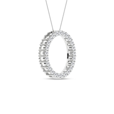 14K White Lab Grown Diamond 18 inch Necklace