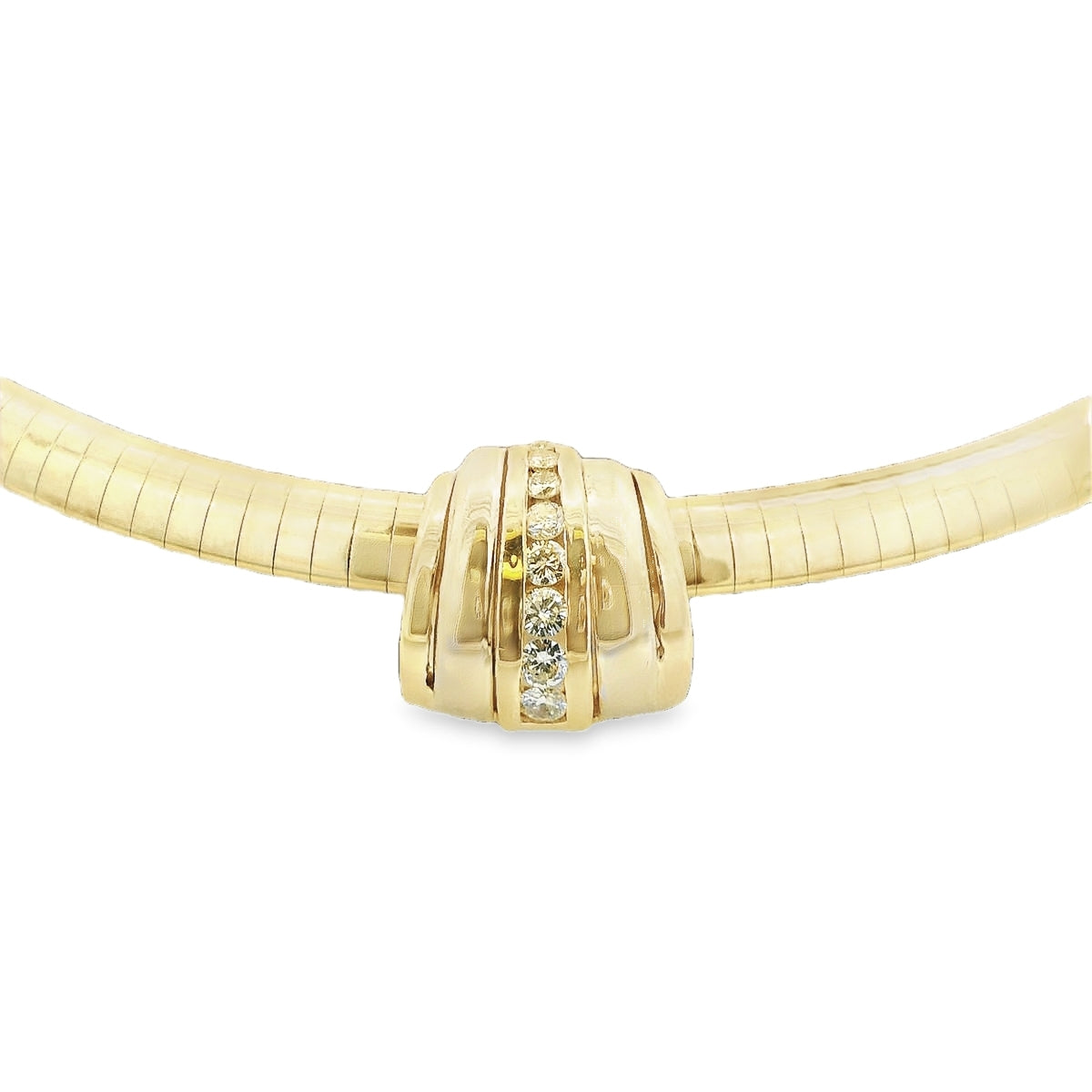 18K Yellow Diamond Slide Pendant