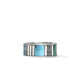 Sterling Silver Multi-Gemstone Ring Size 7