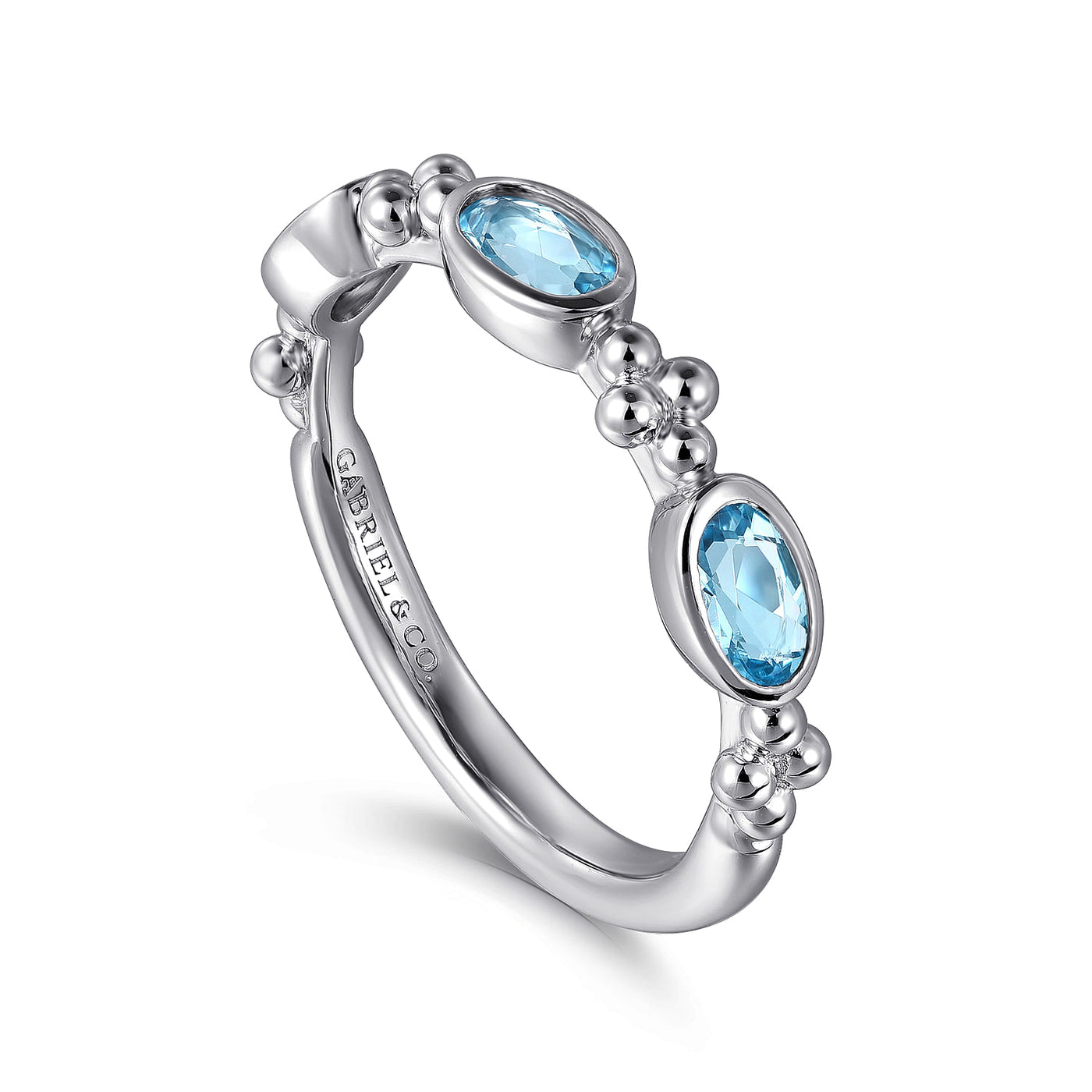 Sterling Silver Blue Topaz Stackable Ring