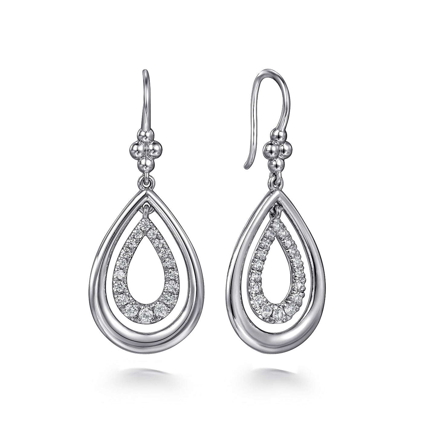 Sterling Silver White Sapphire Earrings