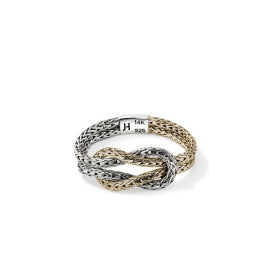 Sterling/14K Yellow & White Love Knot Ring Size 7