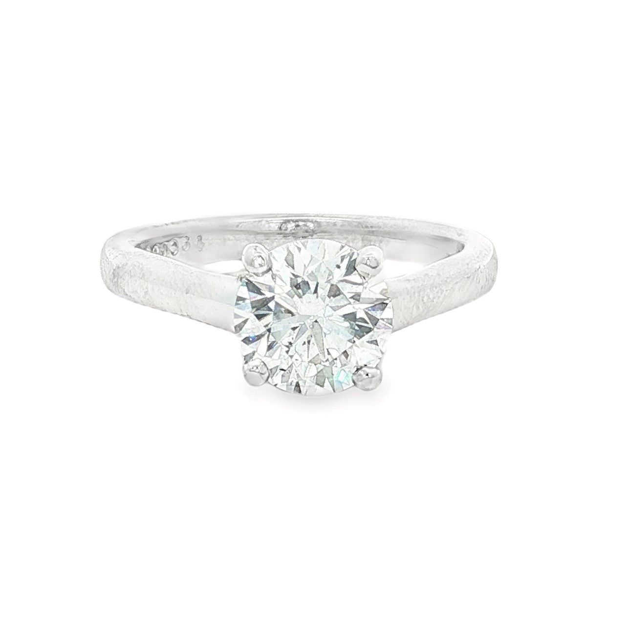 Platinum Natural Diamond Solitaire Engagement Ring