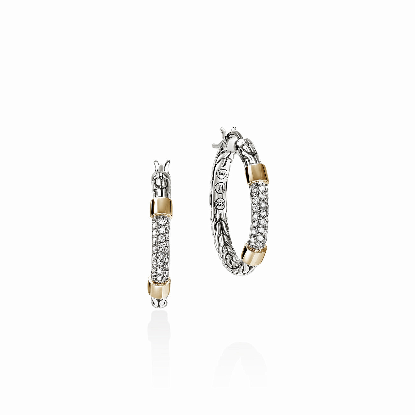 Sterling/14K Yellow & White Natural Diamond Essentials Collection Earrings