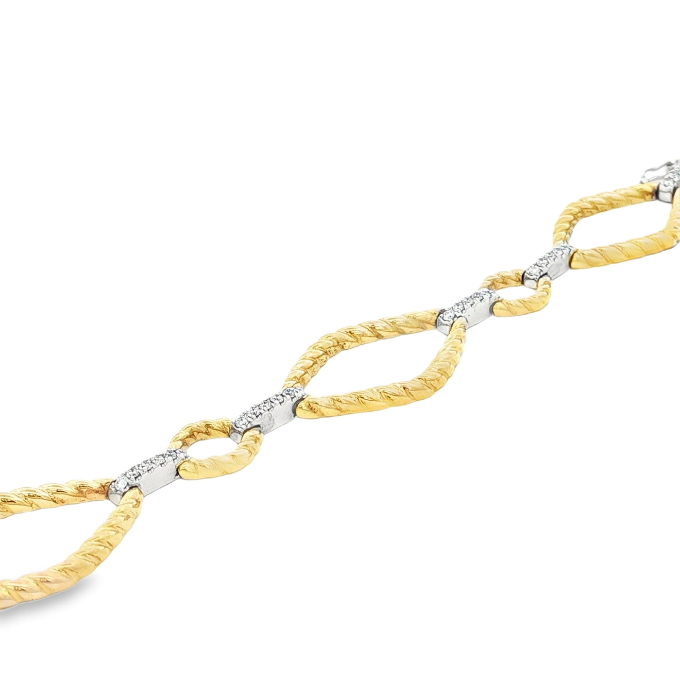 14K Yellow & White Natural Diamond Fashion Bracelet