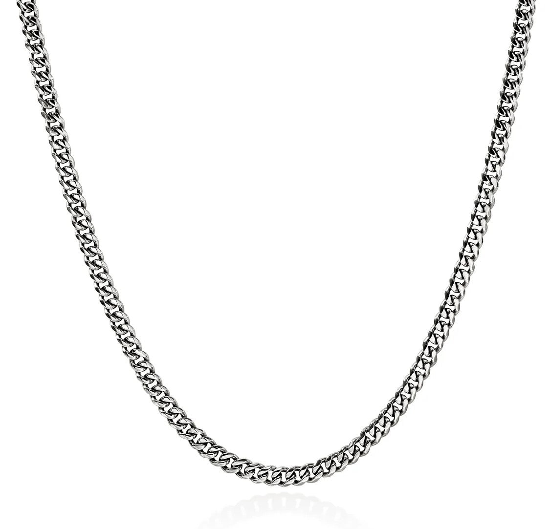 Sterling Silver Curb Necklace 22"