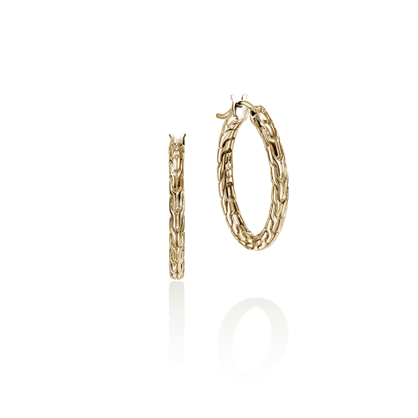 14K Yellow 22 mm Hoop Earrings