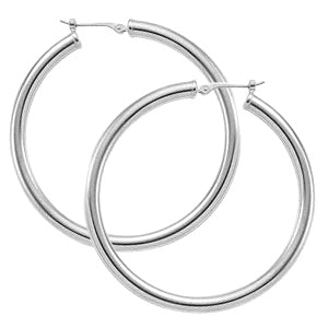 Sterling Silver White Tube Earrings