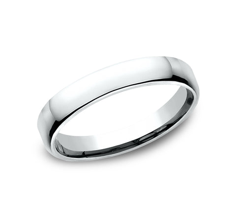 14K White Gold 3.5 mm Euro Wedding Band
