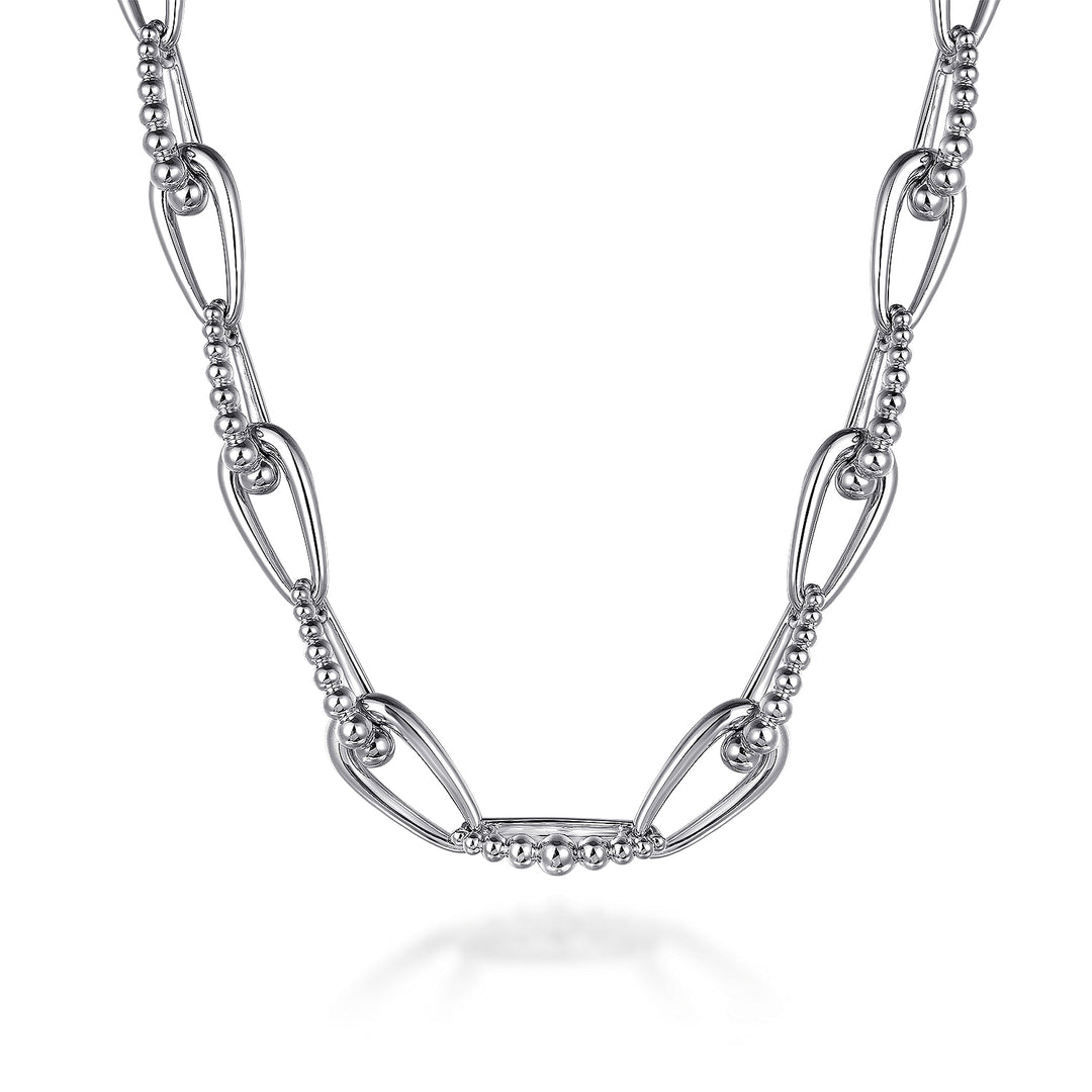 Sterling Silver Oval Link Necklace | Christopher's Fine Jewelry
