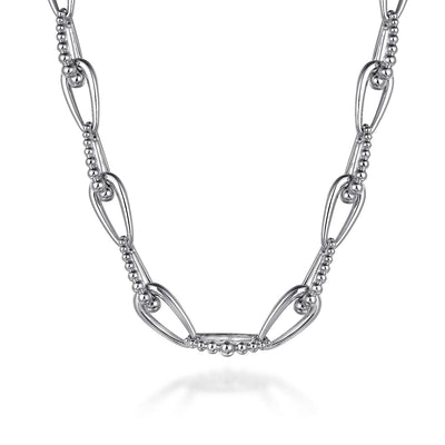 Sterling Silver  Oval Link Necklace 16 inch