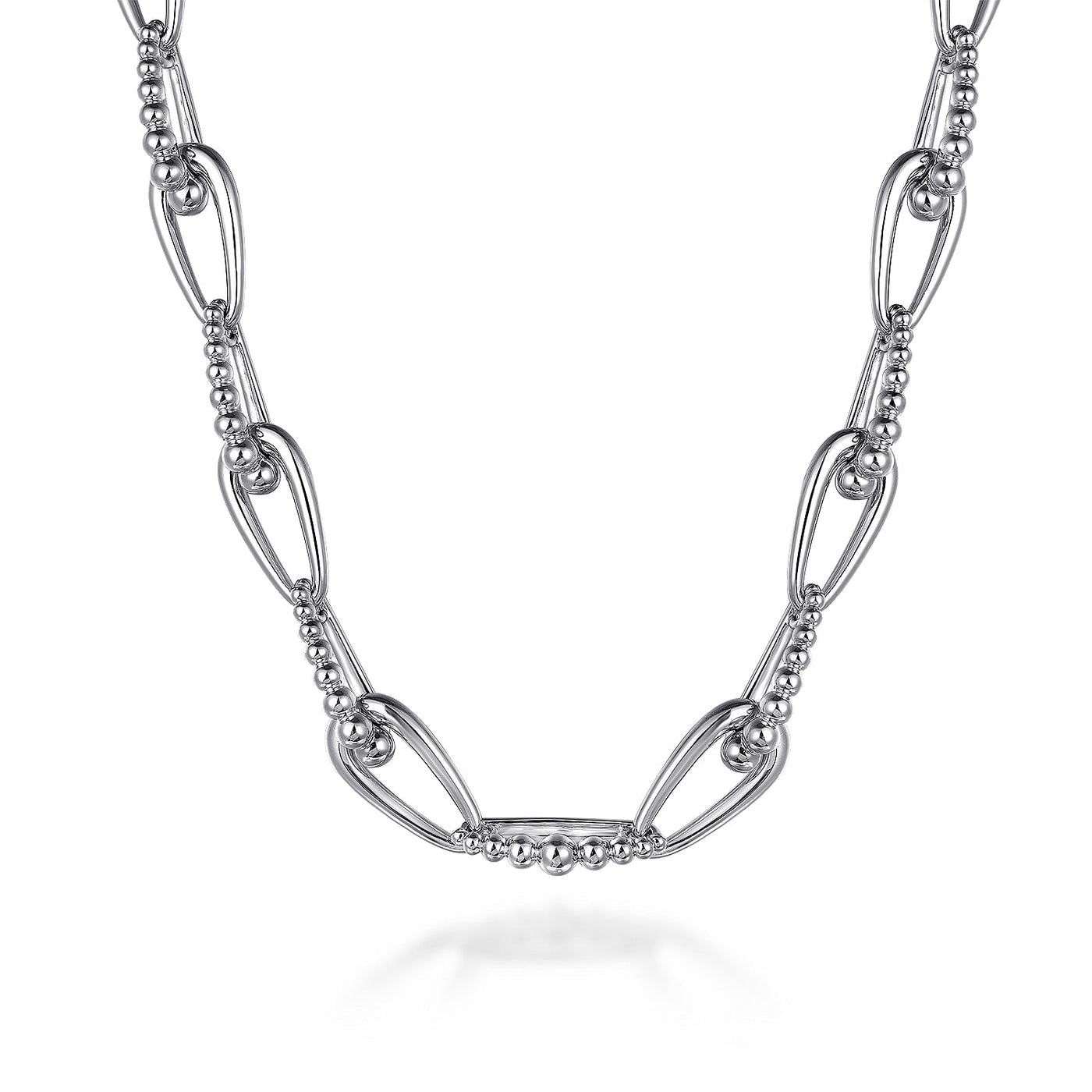 Sterling Silver 16 inch Oval Link Necklace