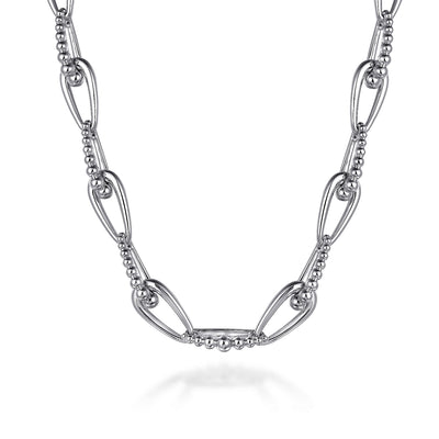 Sterling Silver 16 inch Oval Link Necklace