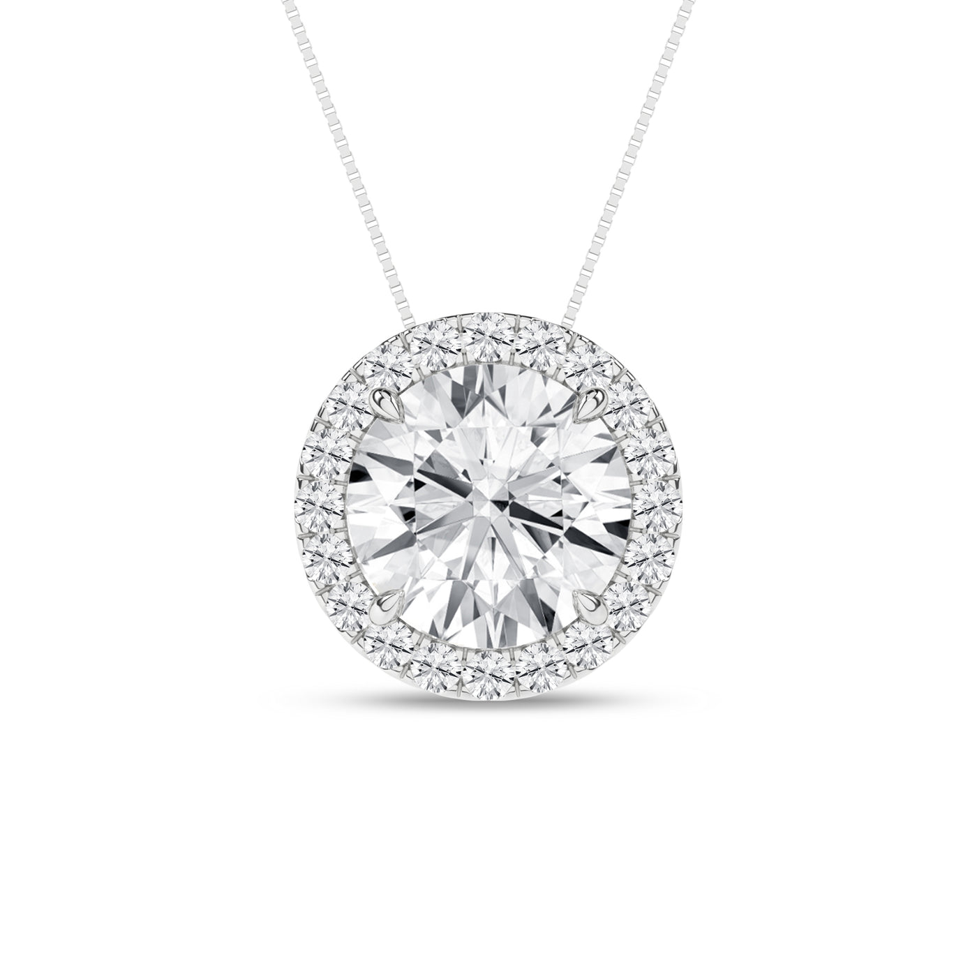 14K White Lab Grown Diamond 18 inch Necklace