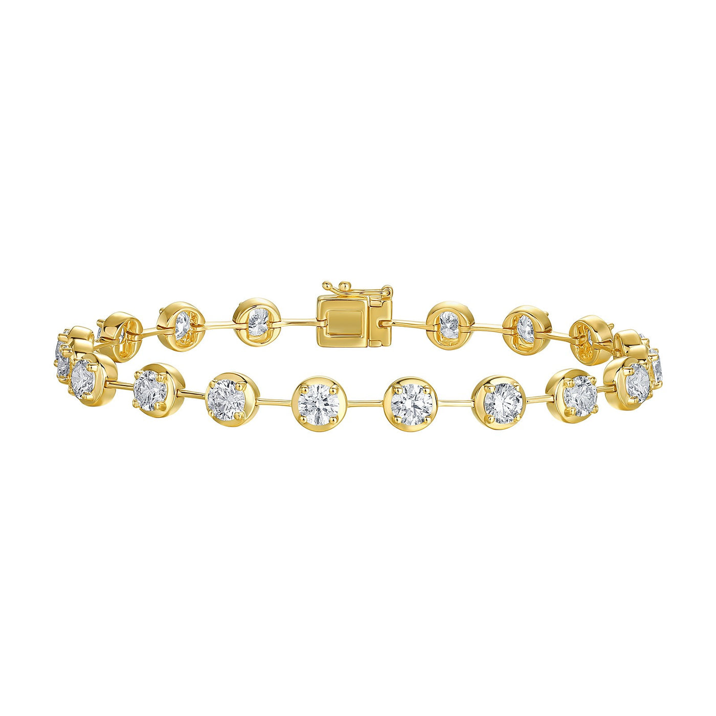 14K Yellow Lab Grown Diamond Tennis Bracelet