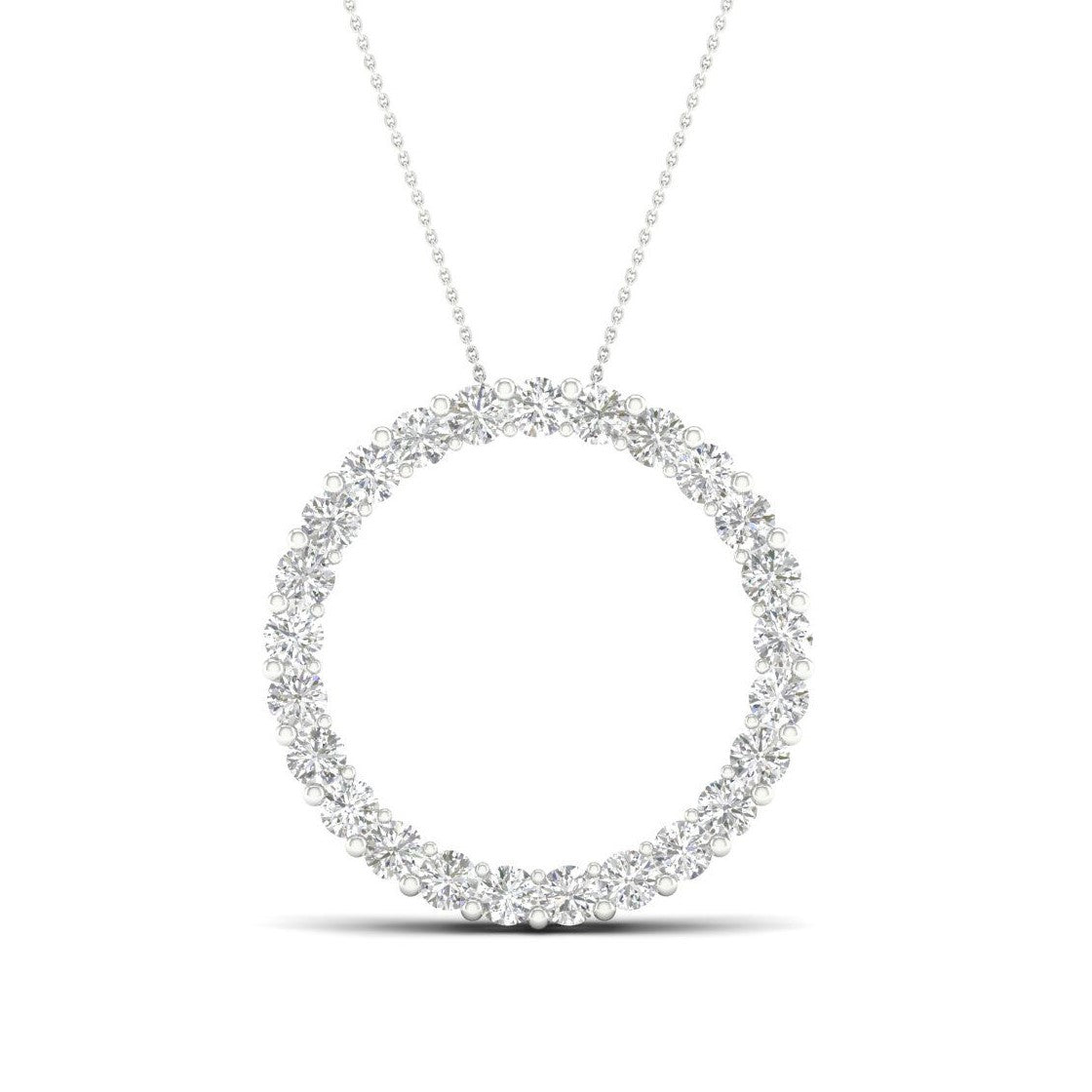 14K White Lab Grown Diamond 18 inch Necklace