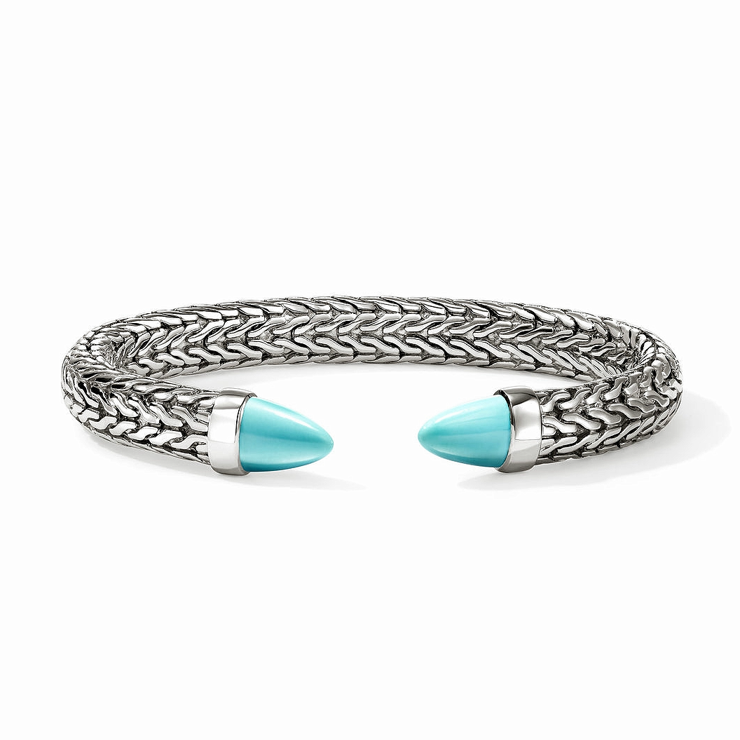 Sterling Silver Turquoise Spear Cuff Bracelet