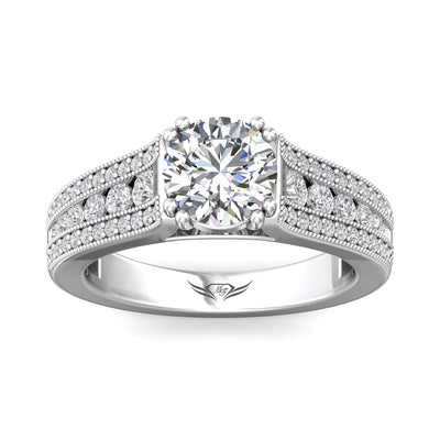 FlyerFit Encore 14K White Gold Engagement Ring