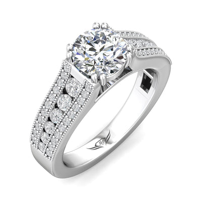 FlyerFit Encore 14K White Gold Engagement Ring