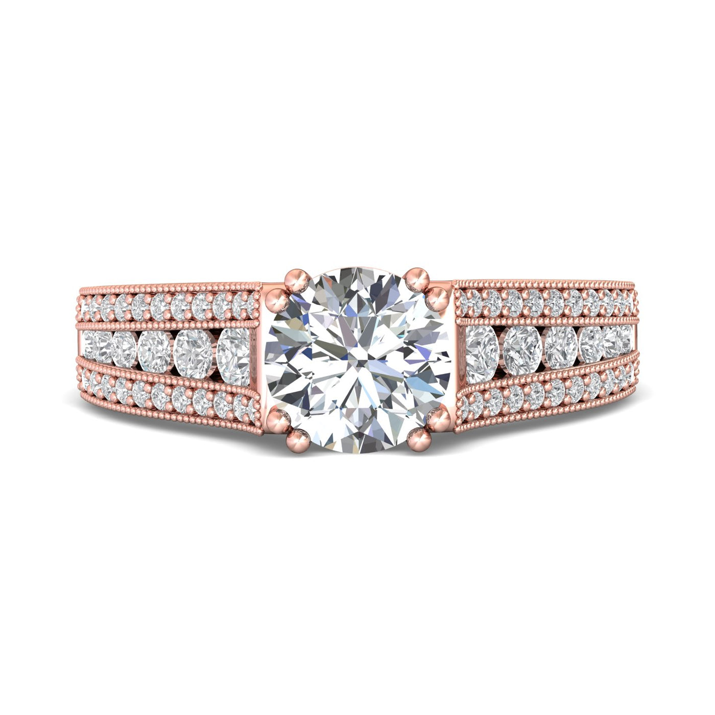 FlyerFit Encore 14K Pink Gold Engagement Ring