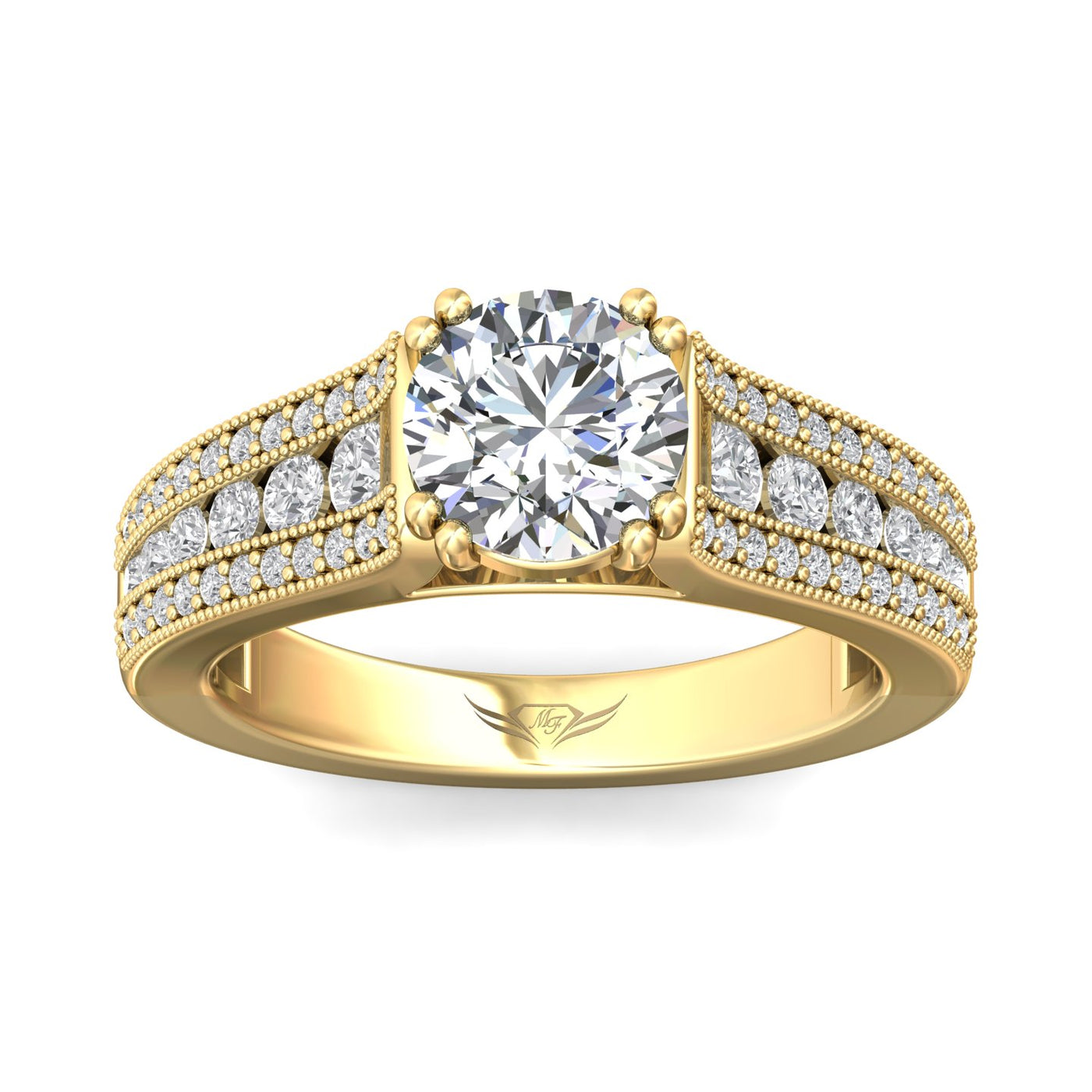 FlyerFit Encore 14K Yellow Gold Engagement Ring