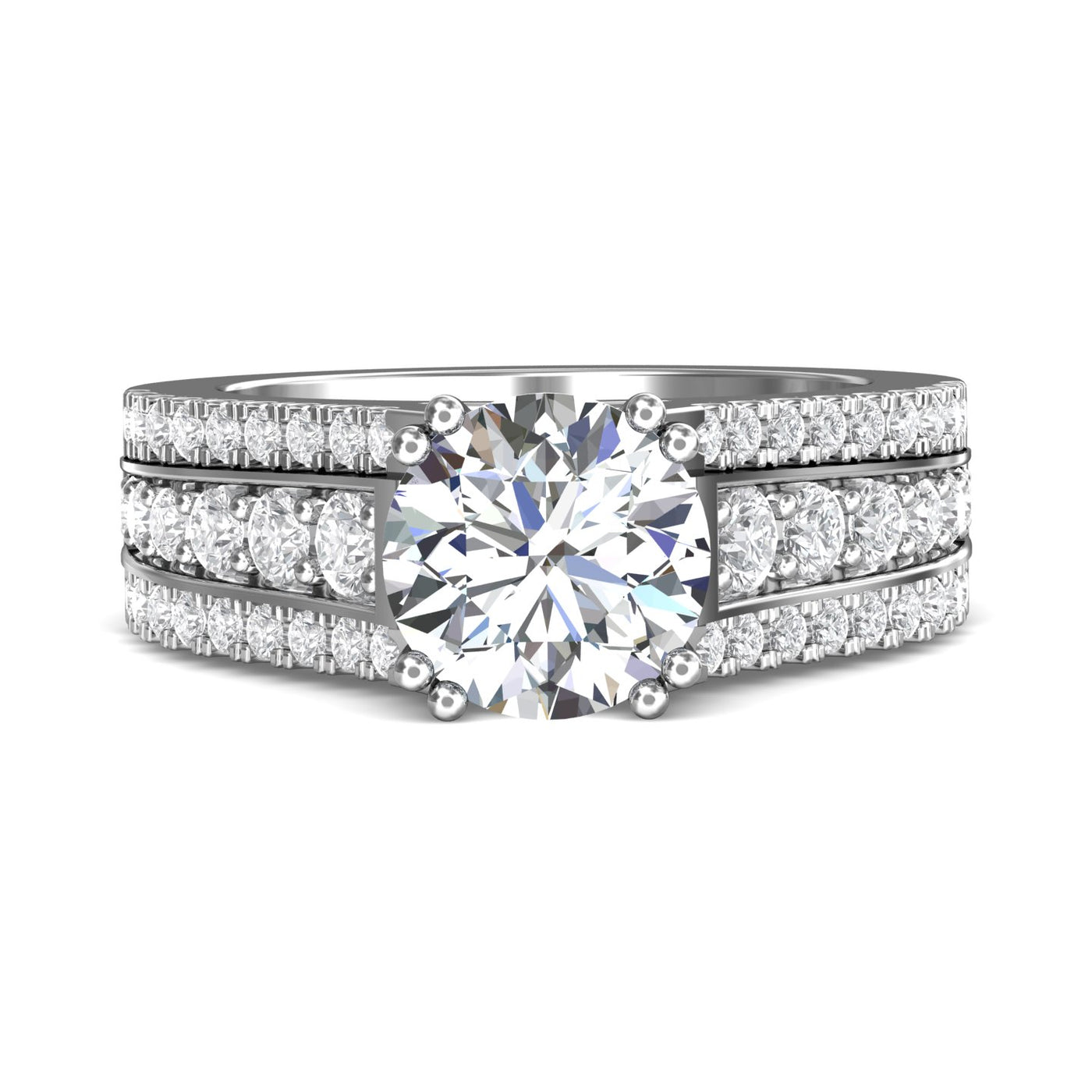 FlyerFit Encore 14K White Gold Engagement Ring