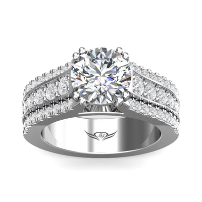 FlyerFit Encore 14K White Gold Engagement Ring