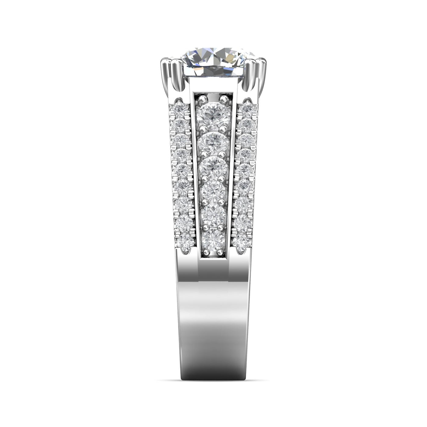 FlyerFit Encore 14K White Gold Engagement Ring