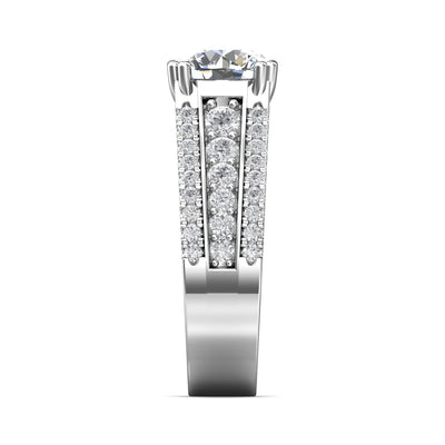 FlyerFit Encore 14K White Gold Engagement Ring