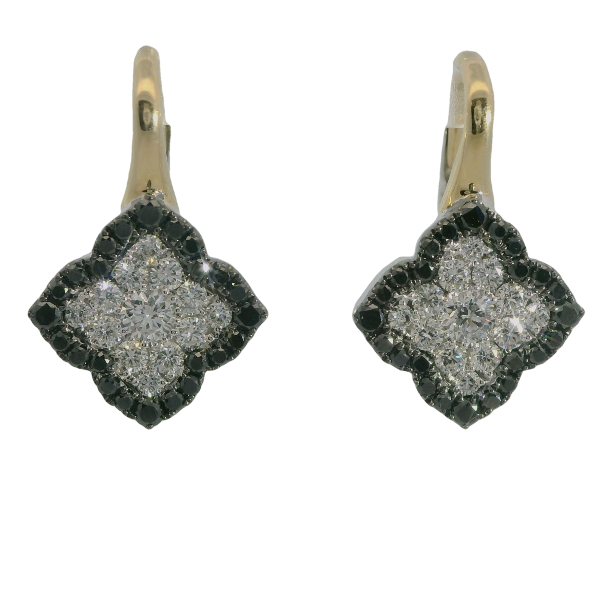 14K Yellow & White Natural Diamond Drop Earrings