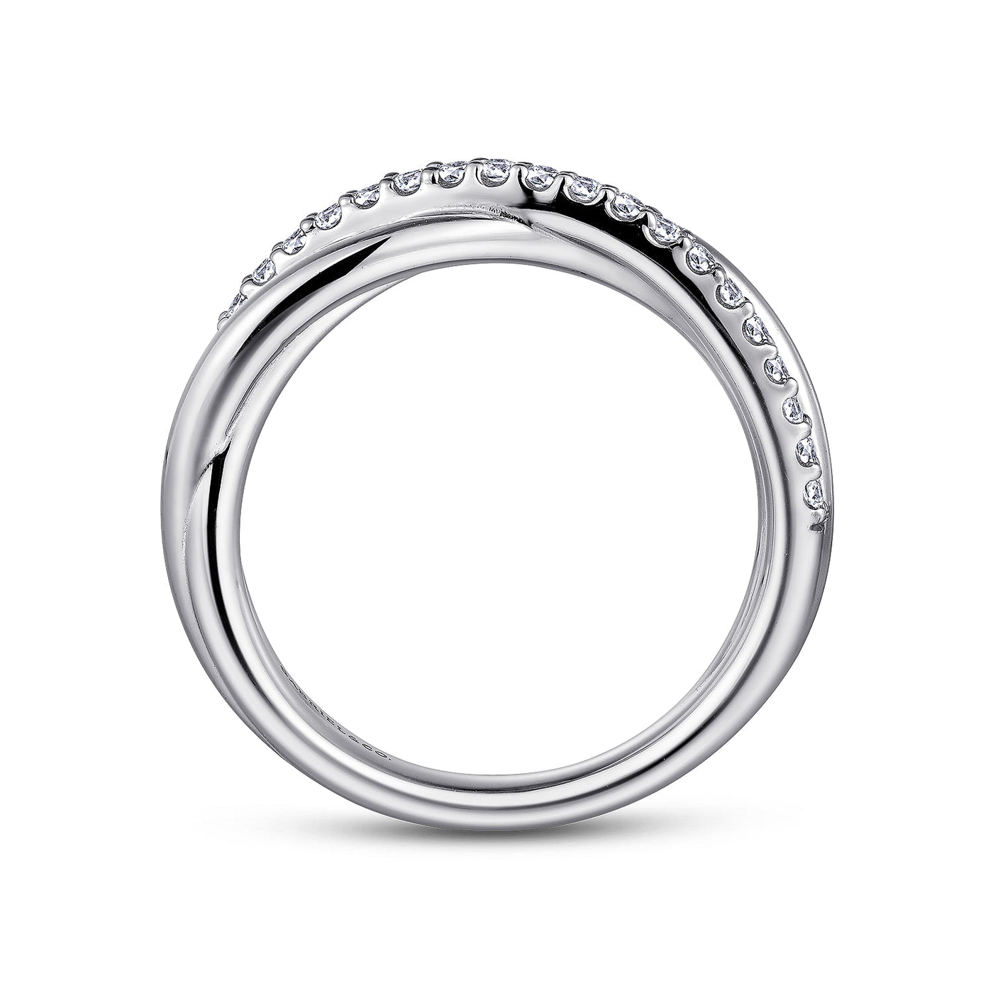 Sterling Silver White Sapphire Criss Cross Ring