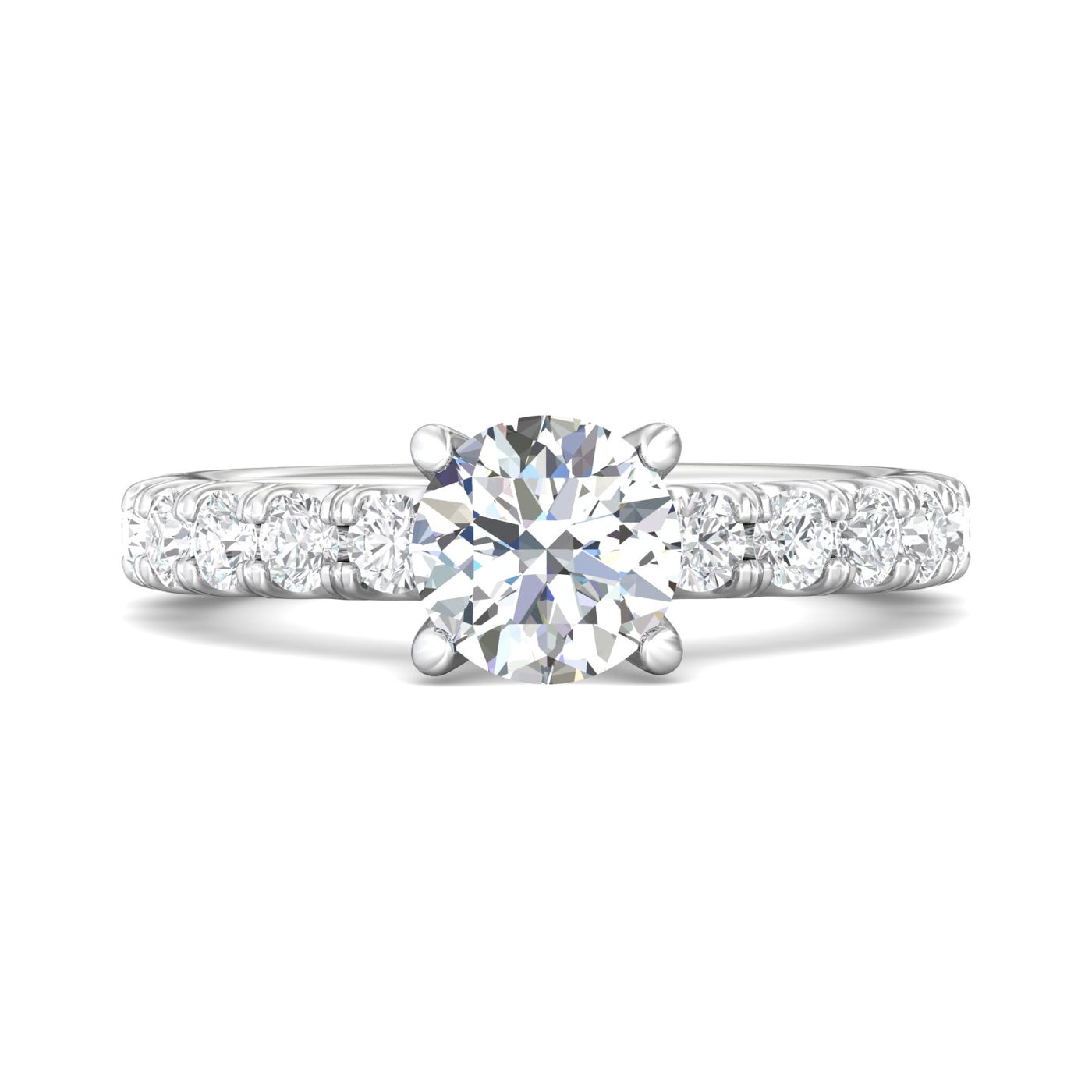 FlyerFit Encore 14K White Gold Engagement Ring