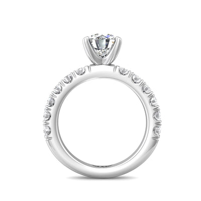 FlyerFit Encore 14K White Gold Engagement Ring