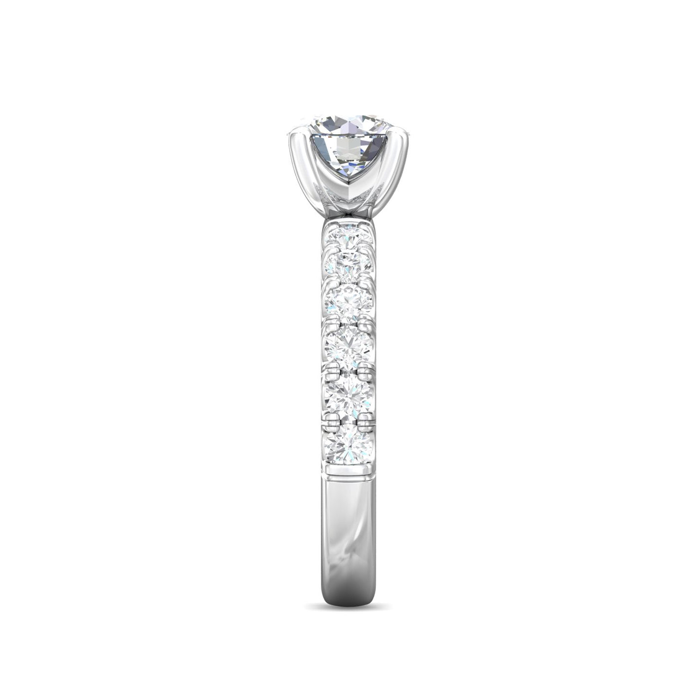 FlyerFit Encore 14K White Gold Engagement Ring