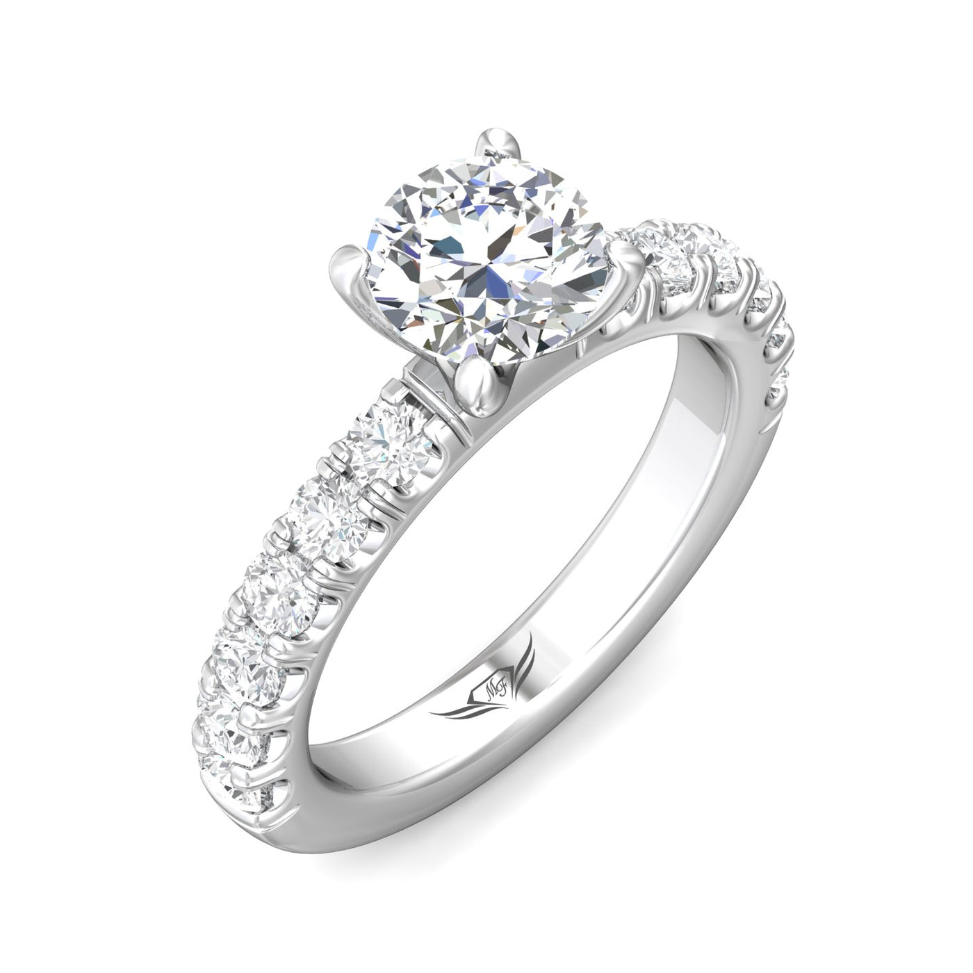 FlyerFit Encore 14K White Gold Engagement Ring