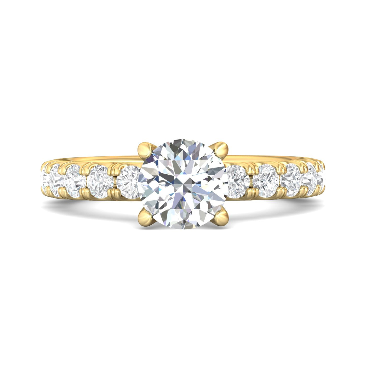 FlyerFit Encore 14K Yellow Gold Engagement Ring