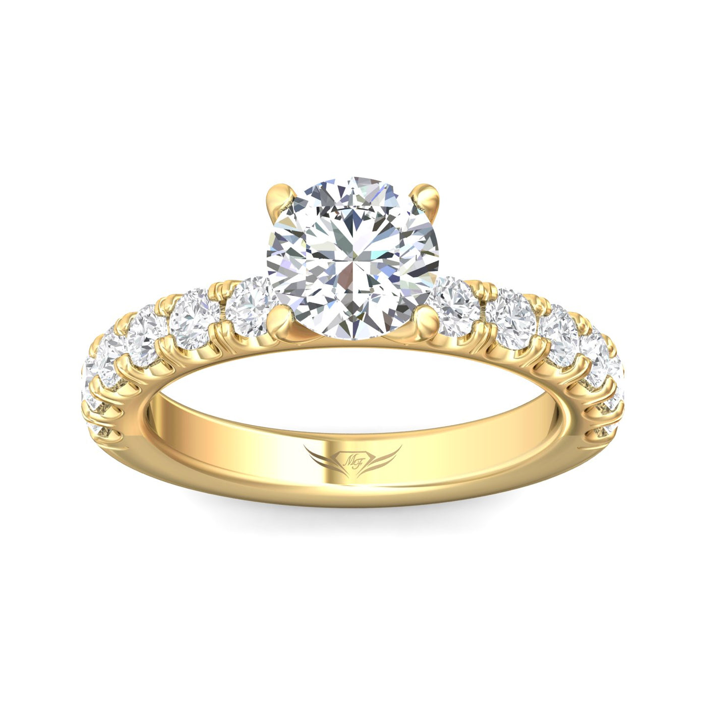 FlyerFit Encore 14K Yellow Gold Engagement Ring