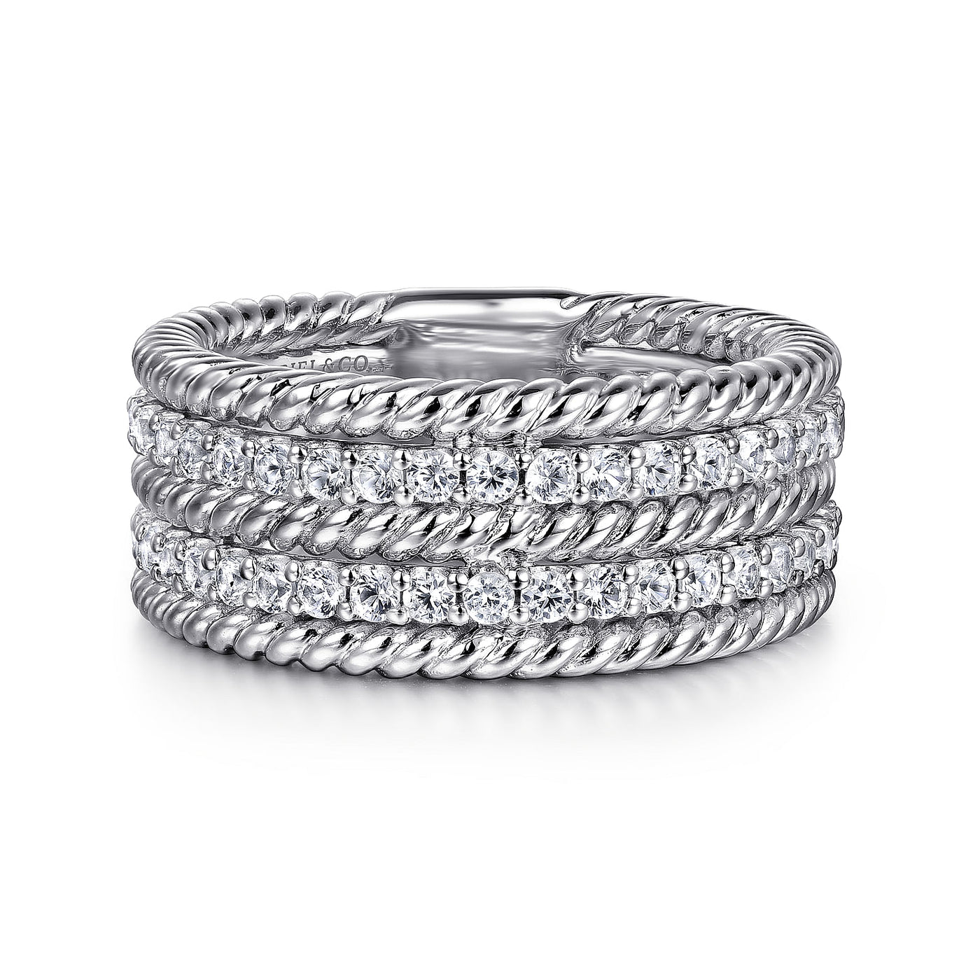 Sterling Silver White Sapphire Stackable Ring