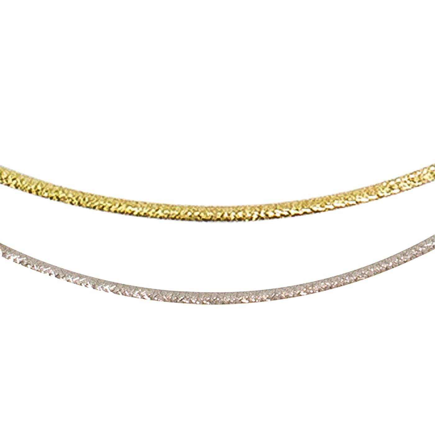 14K Yellow & White 15 Inch Reversible Omega Chain