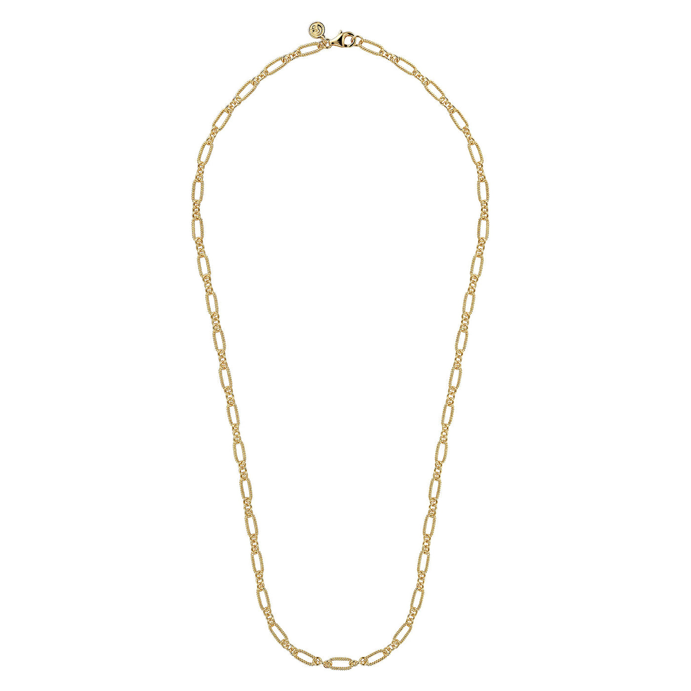 14K Yellow Open Link Necklace 24 inch