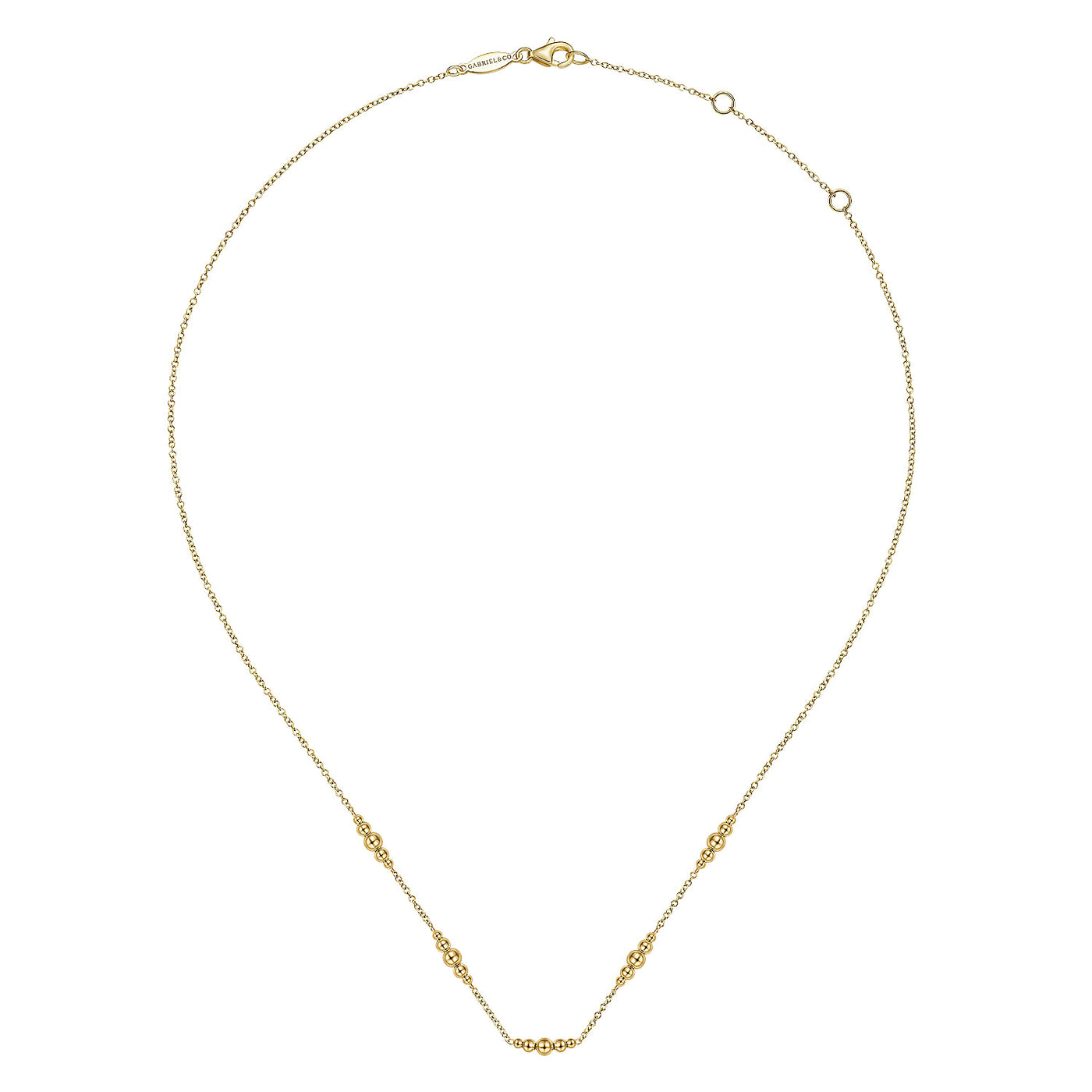 14K Yellow Gold Station Necklace