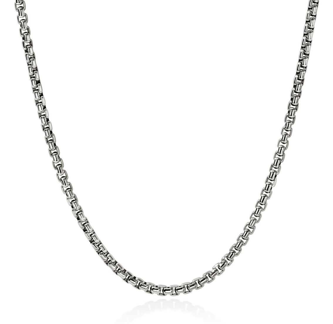 Sterling Silver Box Chain Necklace 22 inch