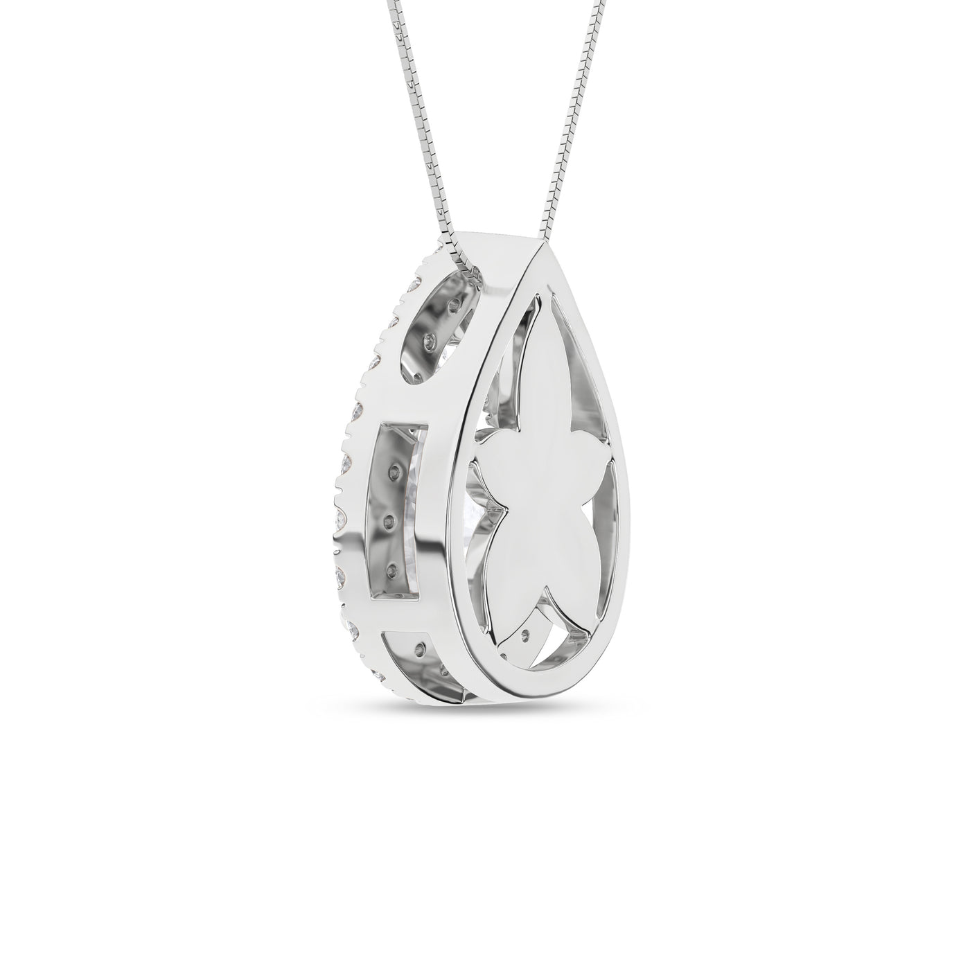 14K White Lab Grown Diamond 18 inch Necklace