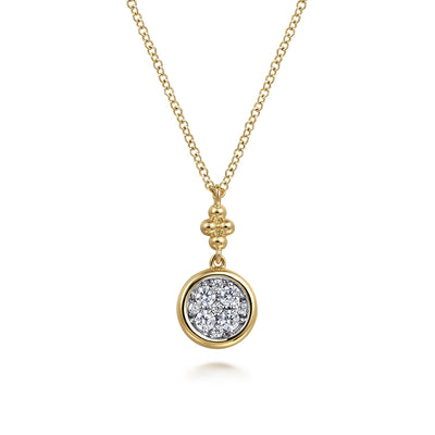 14K Yellow Natural Diamond 17.5 inch Necklace