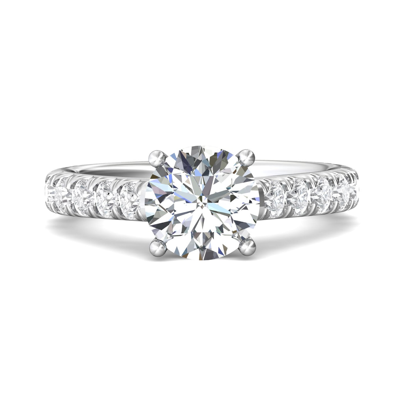 FlyerFit Encore 14K White Gold Engagement Ring